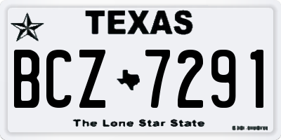 TX license plate BCZ7291