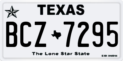 TX license plate BCZ7295