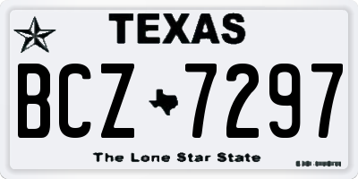 TX license plate BCZ7297