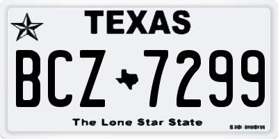 TX license plate BCZ7299