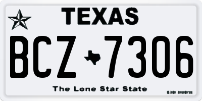 TX license plate BCZ7306