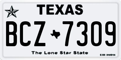 TX license plate BCZ7309