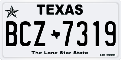 TX license plate BCZ7319