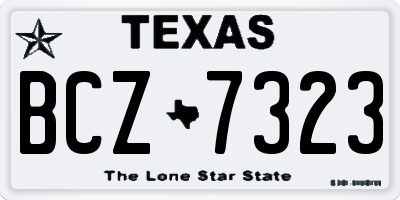 TX license plate BCZ7323
