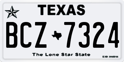 TX license plate BCZ7324