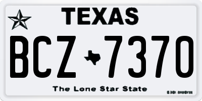 TX license plate BCZ7370