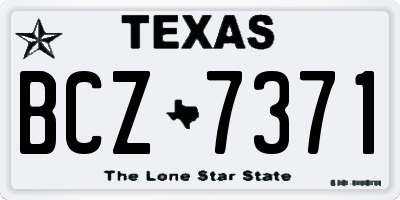 TX license plate BCZ7371