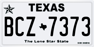 TX license plate BCZ7373