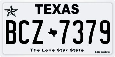 TX license plate BCZ7379