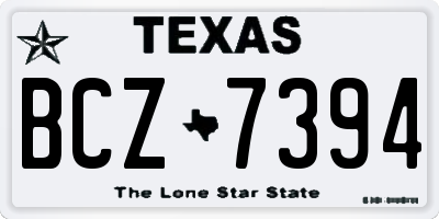 TX license plate BCZ7394