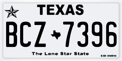 TX license plate BCZ7396