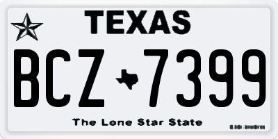 TX license plate BCZ7399