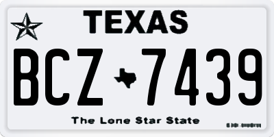 TX license plate BCZ7439
