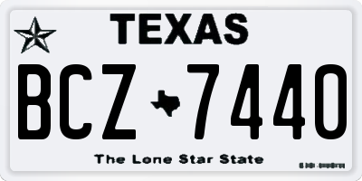 TX license plate BCZ7440