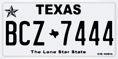 TX license plate BCZ7444