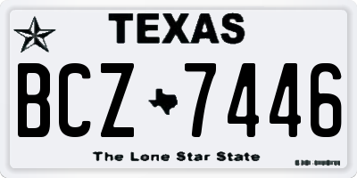 TX license plate BCZ7446