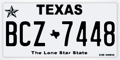 TX license plate BCZ7448