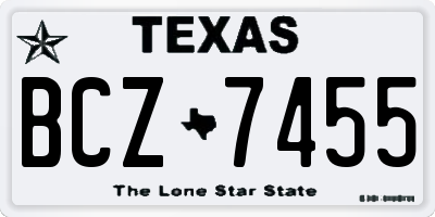 TX license plate BCZ7455