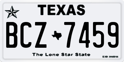 TX license plate BCZ7459