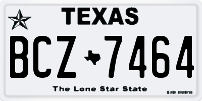 TX license plate BCZ7464