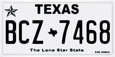TX license plate BCZ7468