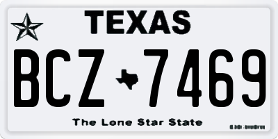 TX license plate BCZ7469