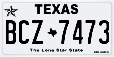TX license plate BCZ7473