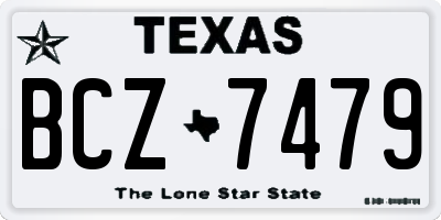 TX license plate BCZ7479