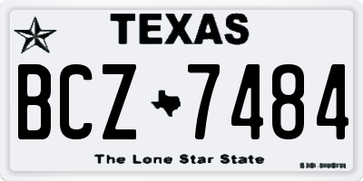 TX license plate BCZ7484