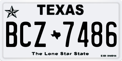 TX license plate BCZ7486