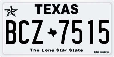 TX license plate BCZ7515