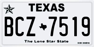 TX license plate BCZ7519