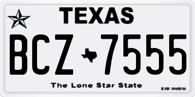 TX license plate BCZ7555