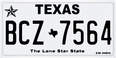 TX license plate BCZ7564