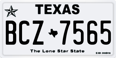 TX license plate BCZ7565