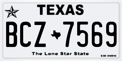 TX license plate BCZ7569