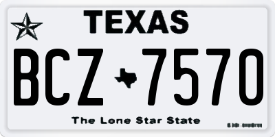 TX license plate BCZ7570