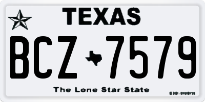 TX license plate BCZ7579