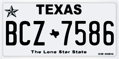 TX license plate BCZ7586
