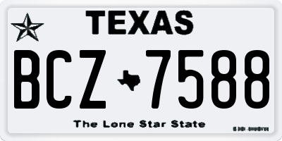 TX license plate BCZ7588