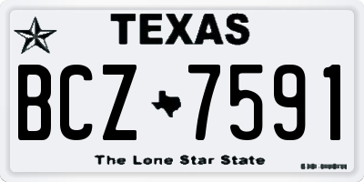 TX license plate BCZ7591