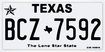 TX license plate BCZ7592