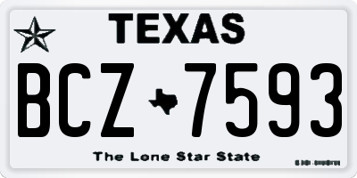 TX license plate BCZ7593