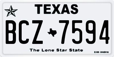 TX license plate BCZ7594