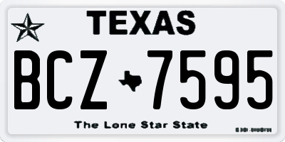 TX license plate BCZ7595