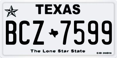 TX license plate BCZ7599