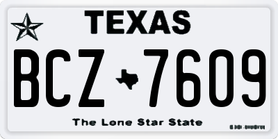 TX license plate BCZ7609