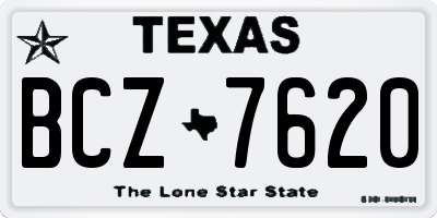 TX license plate BCZ7620