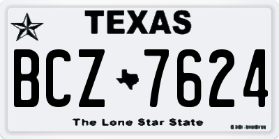 TX license plate BCZ7624