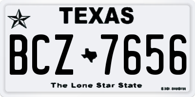 TX license plate BCZ7656